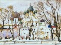 Catedral de Rostov el gran paisaje urbano de 1906 Konstantin Yuon escenas de la ciudad
